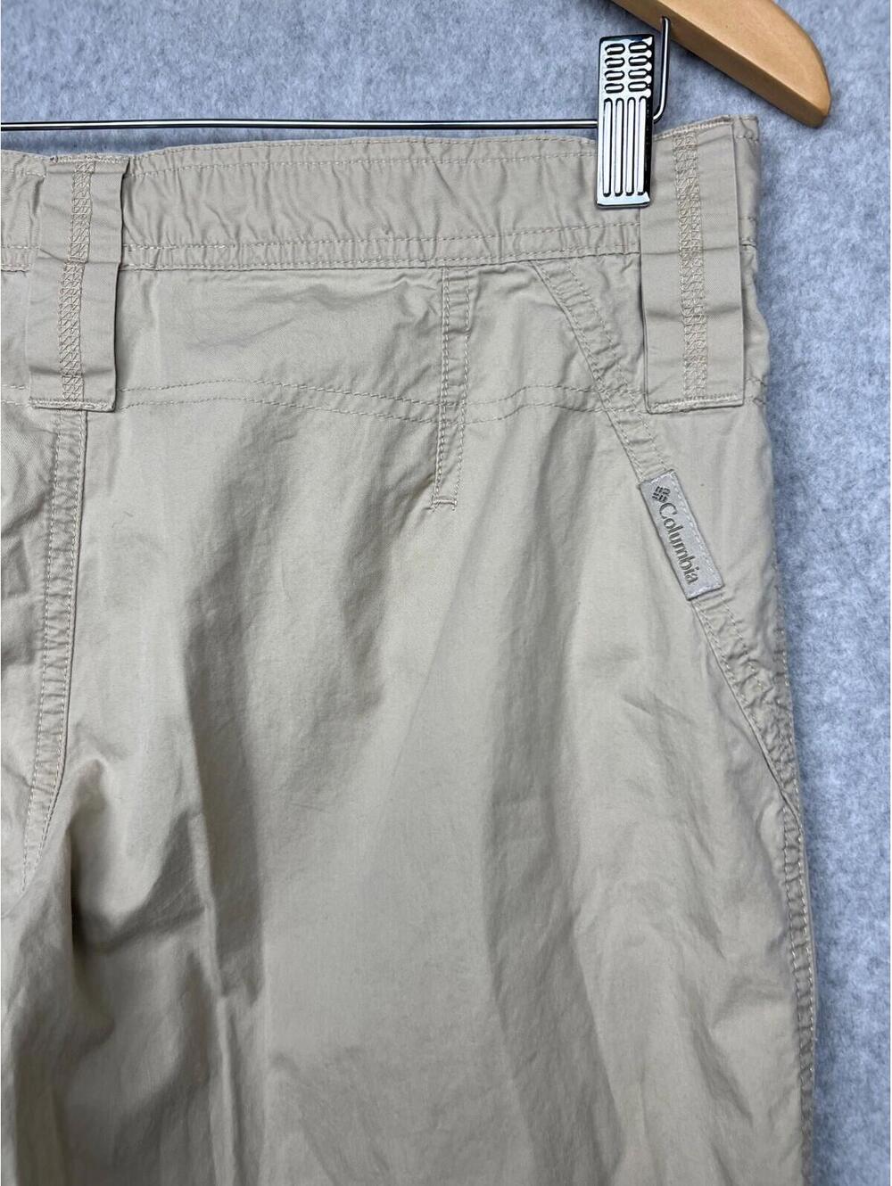 Columbia Capris Cargo Pants Womens 12 Lightweight Khaki Outdoor Sports Casual - Picture 12 of 13